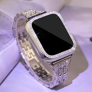 Apple Watch Band 44mm with Case Women,Rhinestone